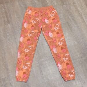 Disney Womens Orange Pink Tropical Lilo & Stitch Loungewear Size Small